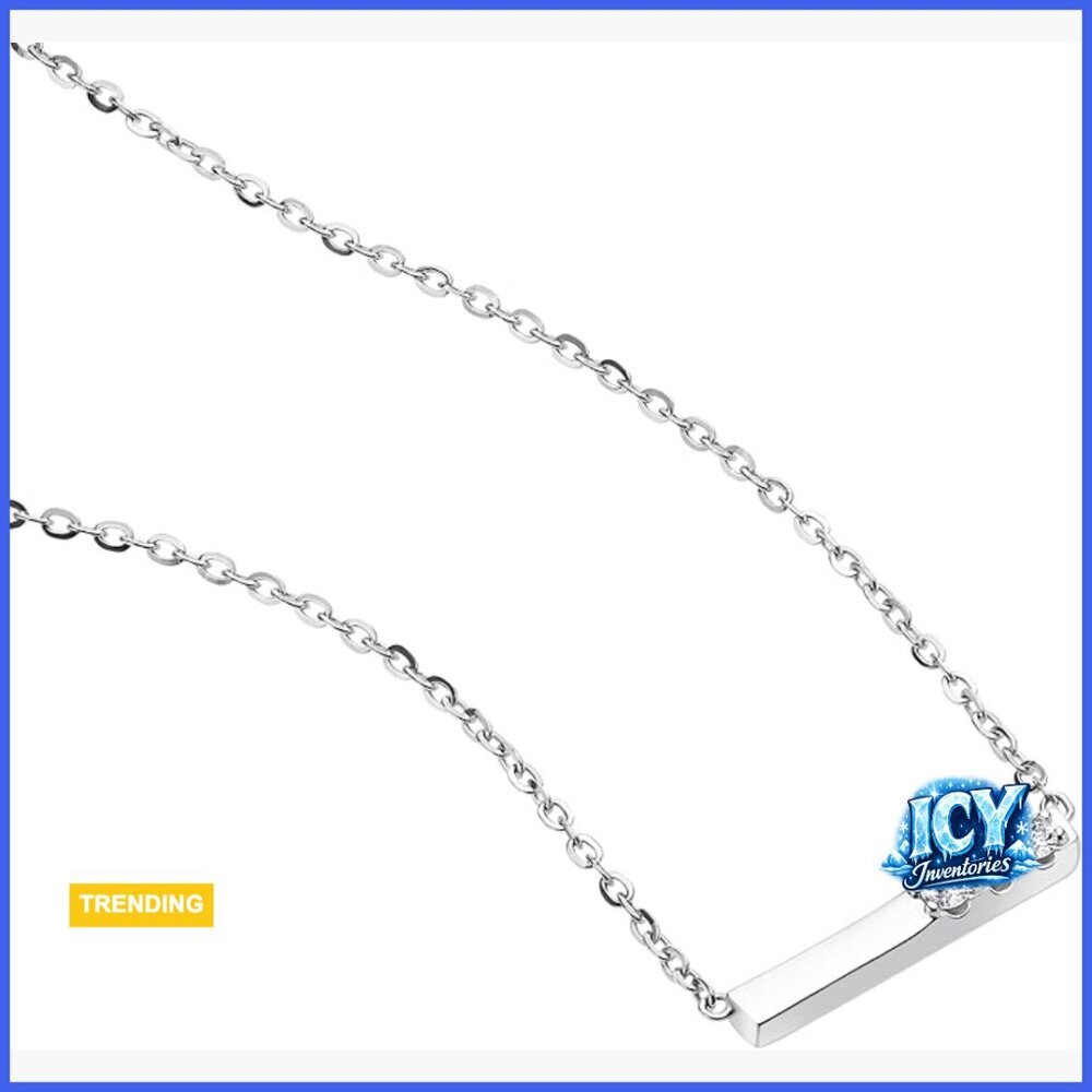 18K White Gold Plated Silver Necklace with Lab Grown Diamond and Emerald
